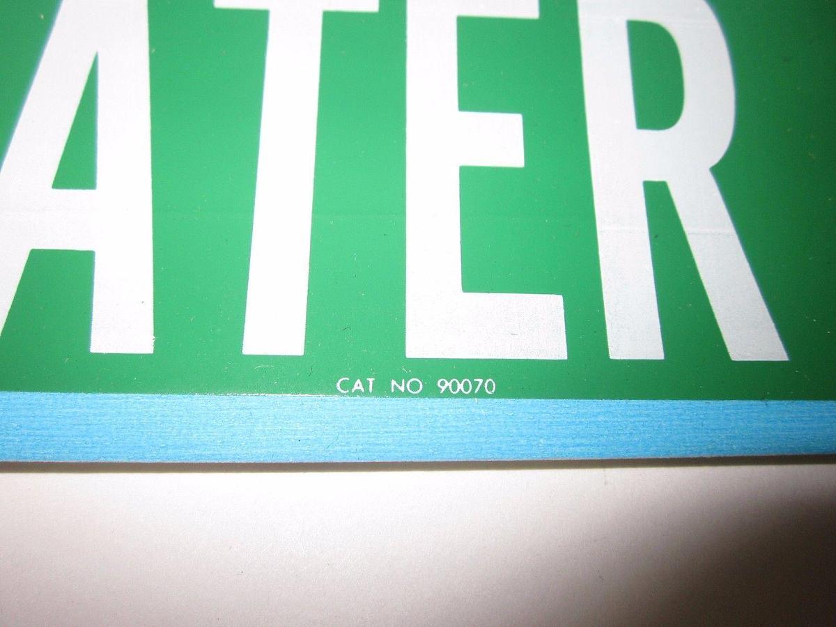 Used BRADY 90070 Pipe Marker, DEIONIZED WATER, White on Green, Lot of 37 Labels