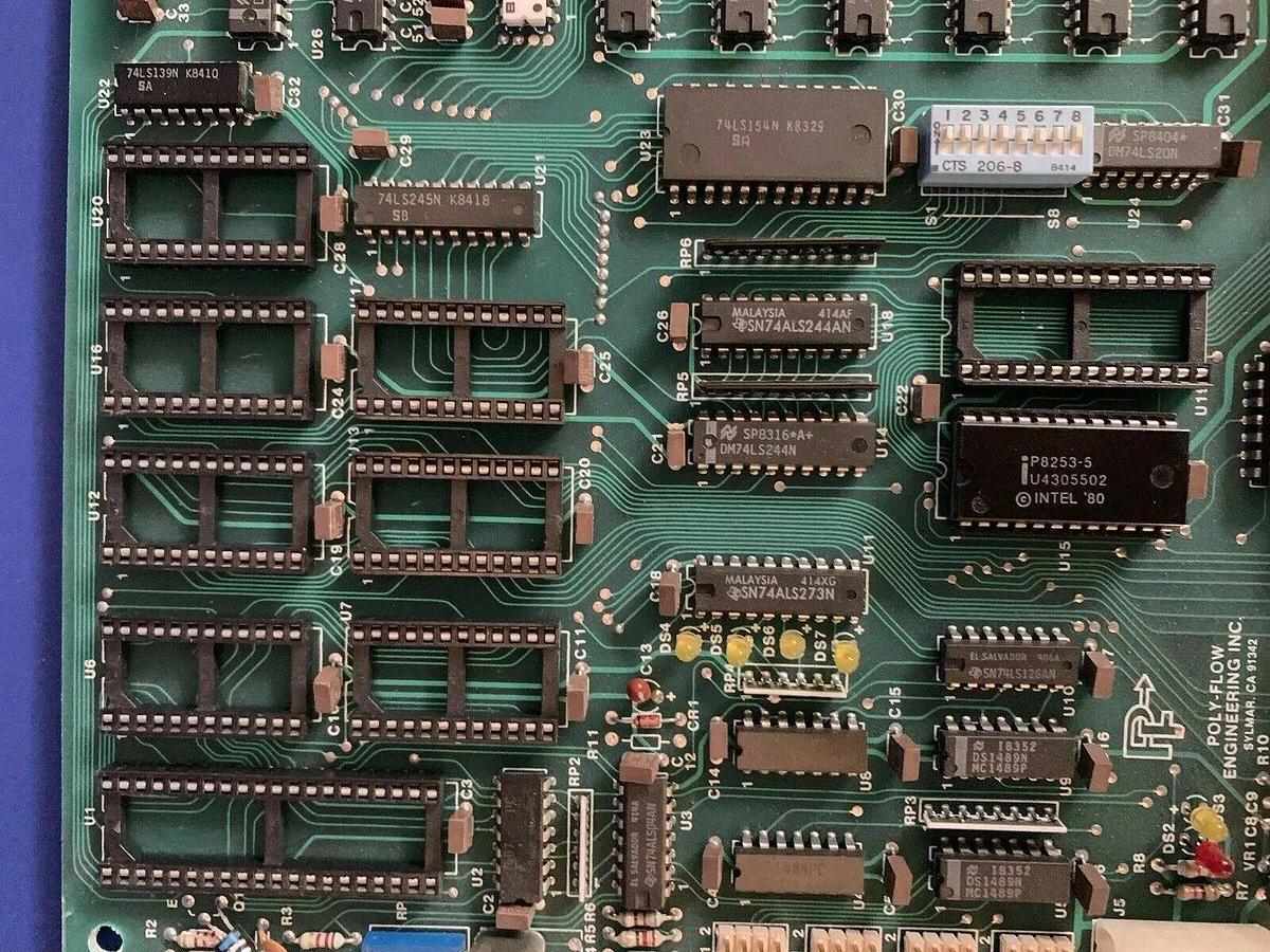 Used Poly-Flow Engineering EPZZZ-00050 Microcontroller Board PCB, Used