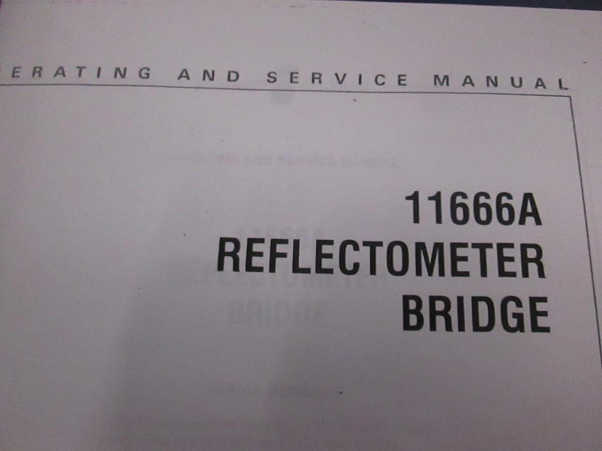 Used HP 11666A Reflectometer Bridge Operating and Service Manual, Used