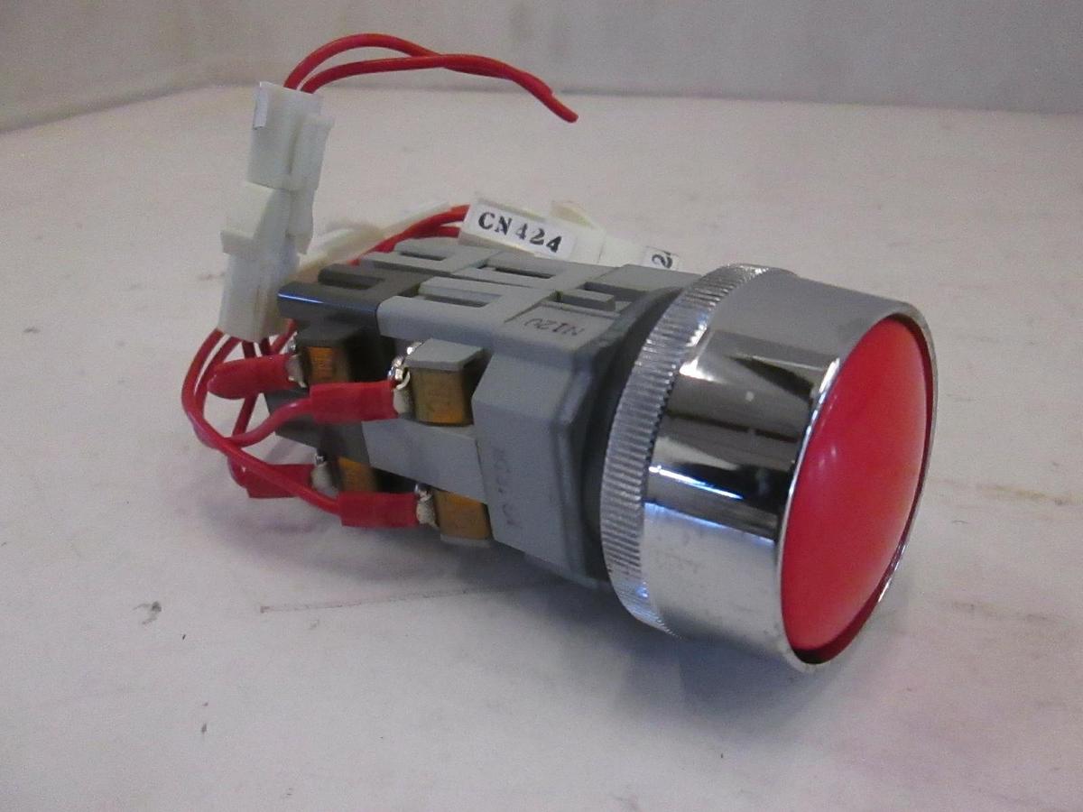 Used Red Emergency Off Button with Idec 41-10650, Used