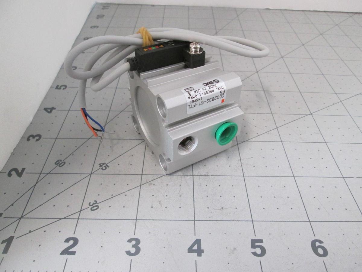 Used SMC, CDQ2B32-5T-F7LFS, Compact Cylinder, 32mm Bore, 5mm Stroke, SGL, ACT, New