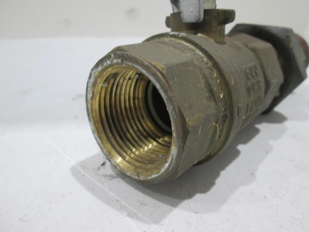 Used Nibco, DynaQuip, 600 CWP, PN40, 1" Bronze Ball Valve, Used