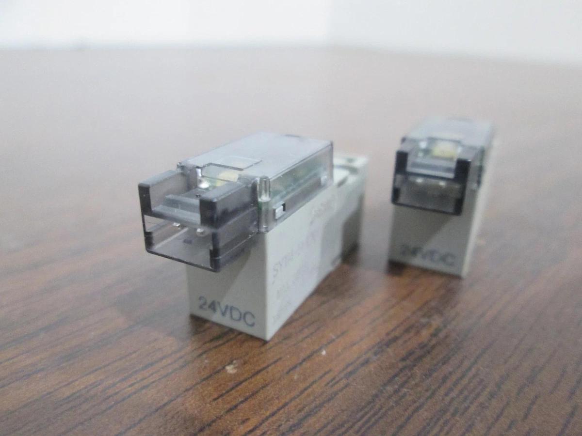 Used SMC, SY114-5MOU, Solenoid Valve, 0.7MPa, Used, Lot of 2