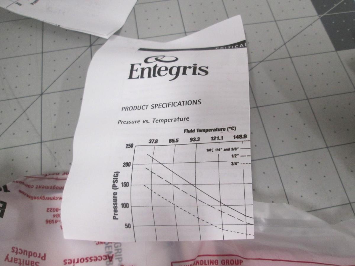 Entegris, E12-12GN-1, Elbow Male 3/4" Tube to 3/4" NPT Fitting, New, Lot of 4