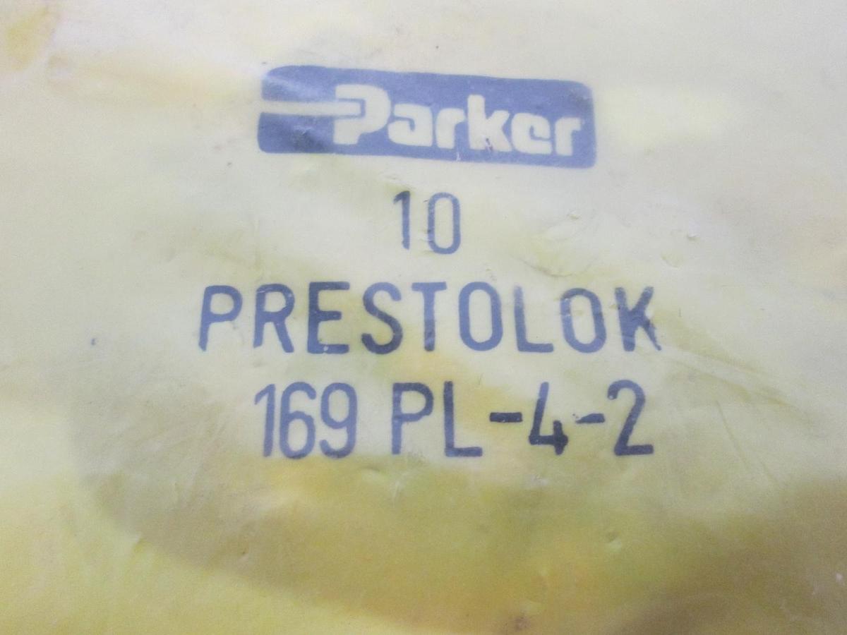 Parker, Prestolok 169 PL-4-2, 90 Deg Elbow Fitting, Swivel Press, New, Lot of 50