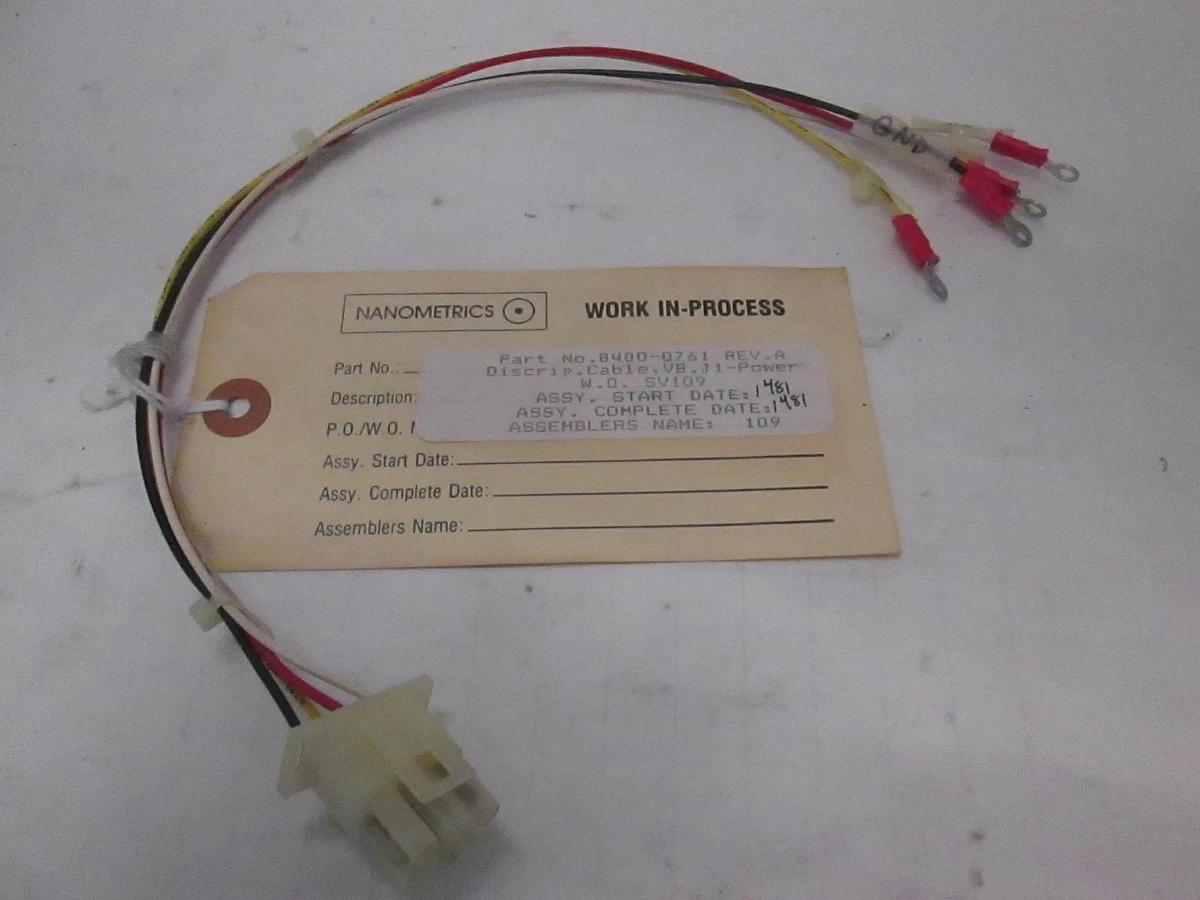 Used Nanometric Cable, VB.J1-Power Assy, 8400-0761, Used