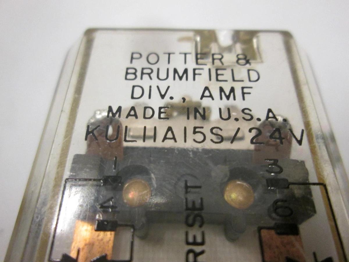 Used Potter & Brumfield, KUL11A15S, 24V Relay, Used