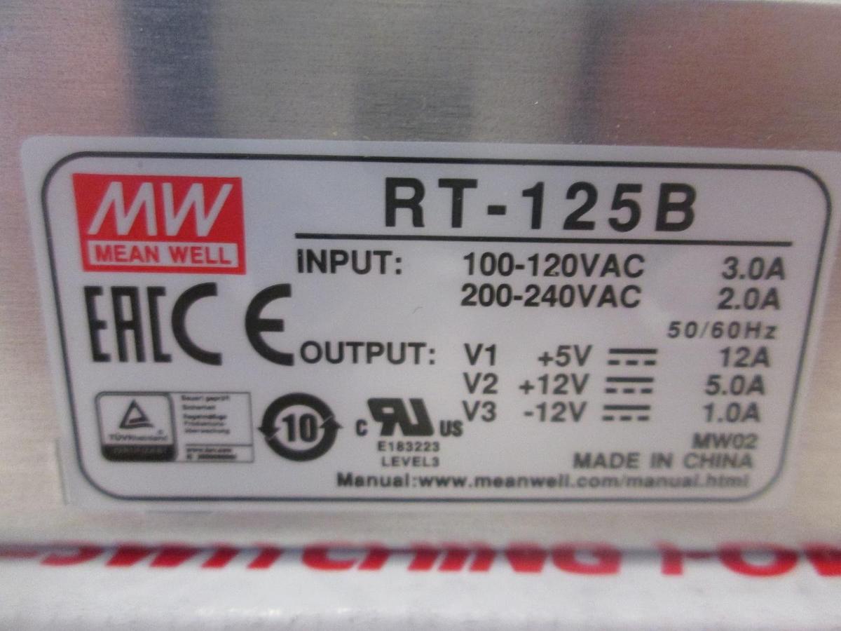 Meanwell, RT-125B, Triple Output Power Supply, 100-120 VAC, New