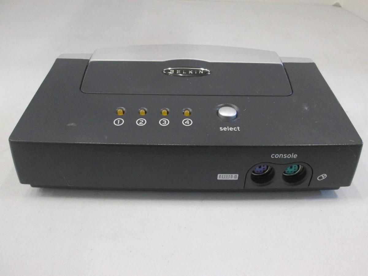 Used Belkin, OmniView E Series, 4-Port KVM Switch, Used