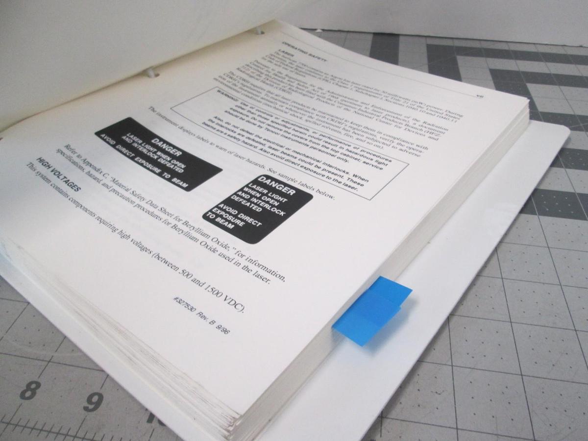 Used Tencor, Surfscan 7700, Patterened Wafer Inspection System Reference Manual, Used