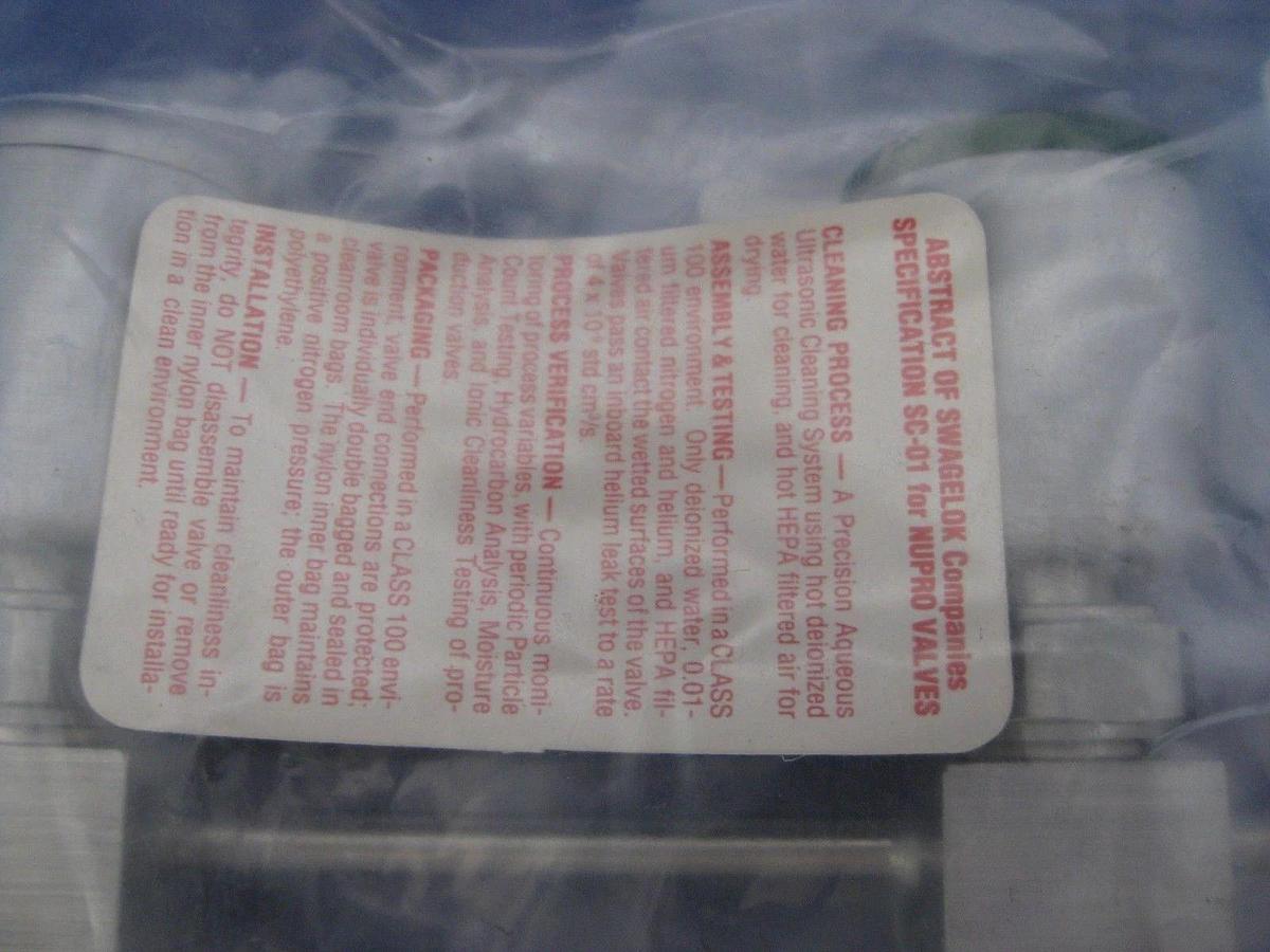 NUPRO 6LV-D6257PX-ABA 3-Station Pneumatic Valve Manifold Assy NC/NO/NC, NEW