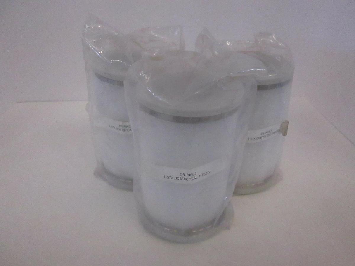 Bellows, sst , 2.5"x.006"x 6"OAL MF63's, New, Lot of 3