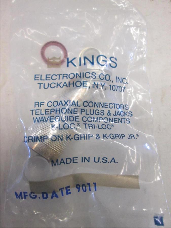 Kings, RF Coaxial Connector, K-Loc, Tri-Loc, New, Lot of 6