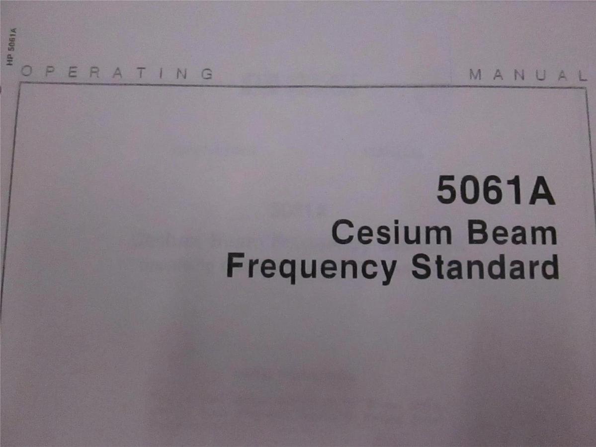 Used HP 5061A Cesium Beam Frequency Standard Operating Manual, Used