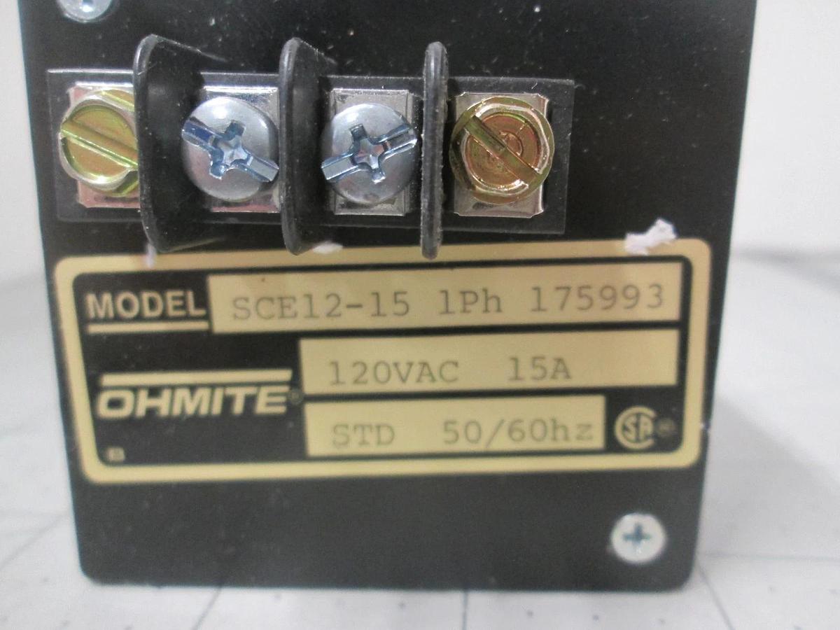 Ohmite, SCE12-15, 1Ph, Conditioner Power Switch, New