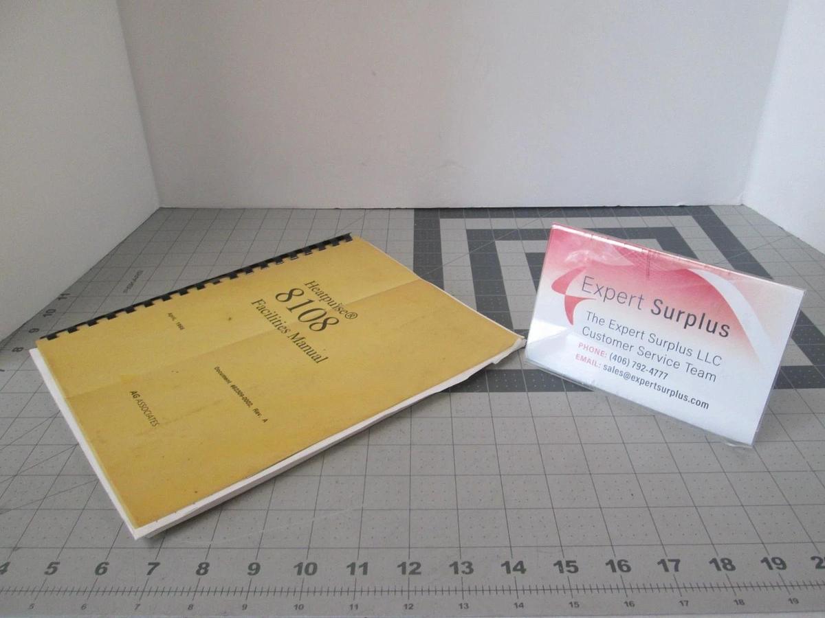 Used Heatpulse, 8108, Facilities Manual , 82309-0002, Rev A, Used