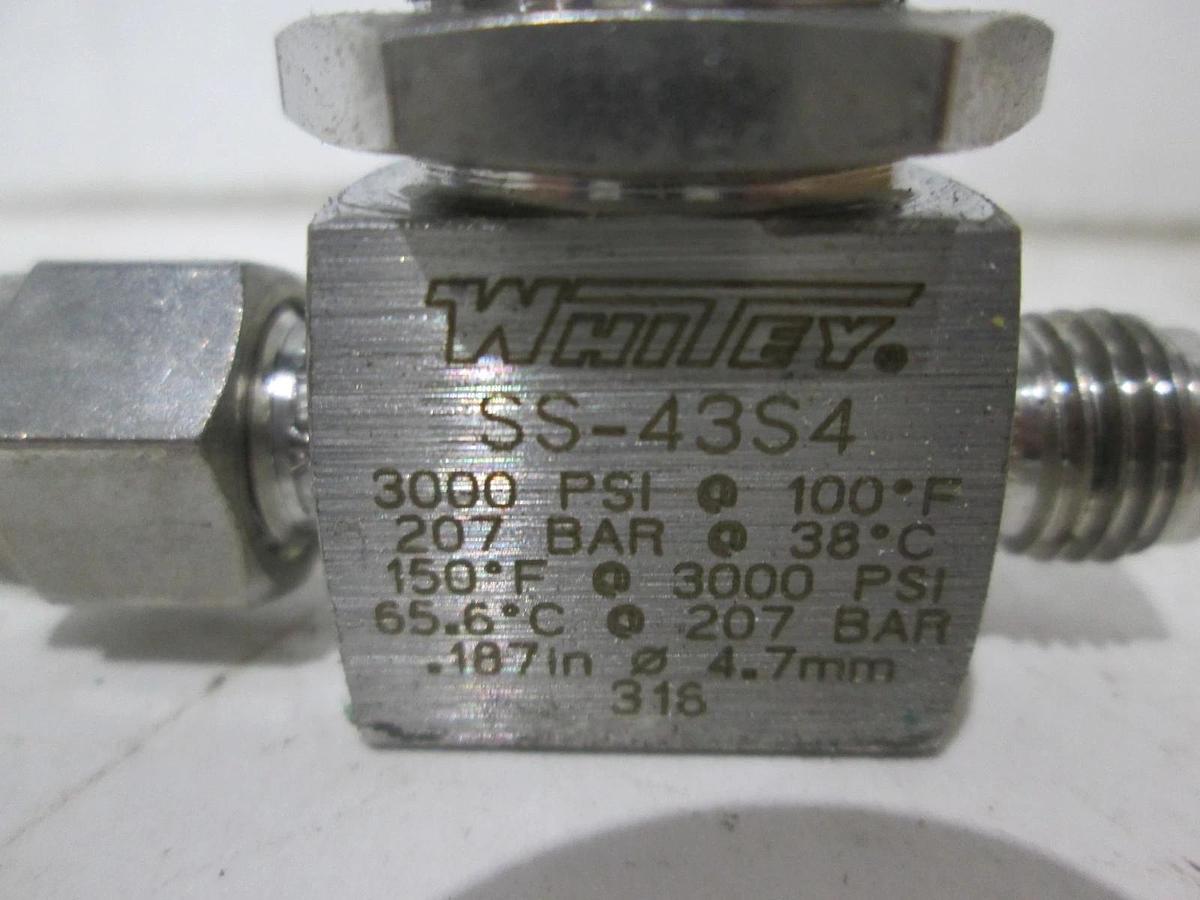 Used Whitey, SS-43S4, Ball Valve, 3000 PSI, Used