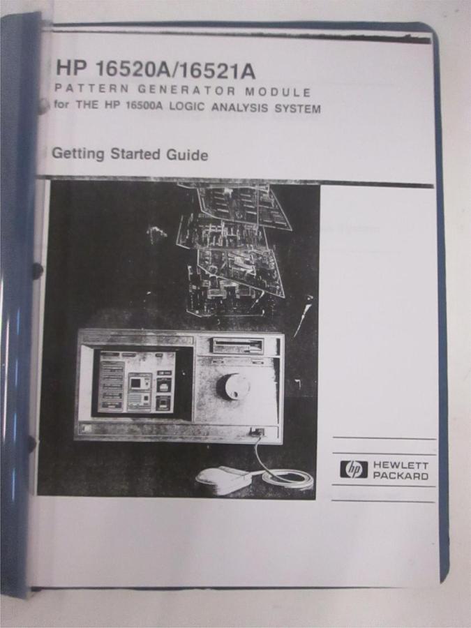 Used HP 16520A/16521A Getting Started Guide, Used