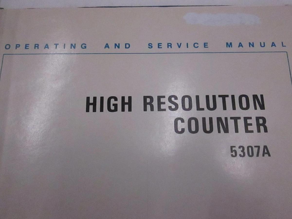 Used HP High Resolution Counter 5307A Operating and Service Manual, Used