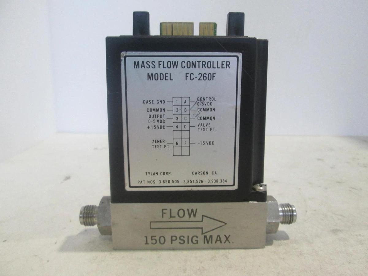 Used Tylan, FC-260F, Mass Flow Controller, 2 SLPM, HCL, Used