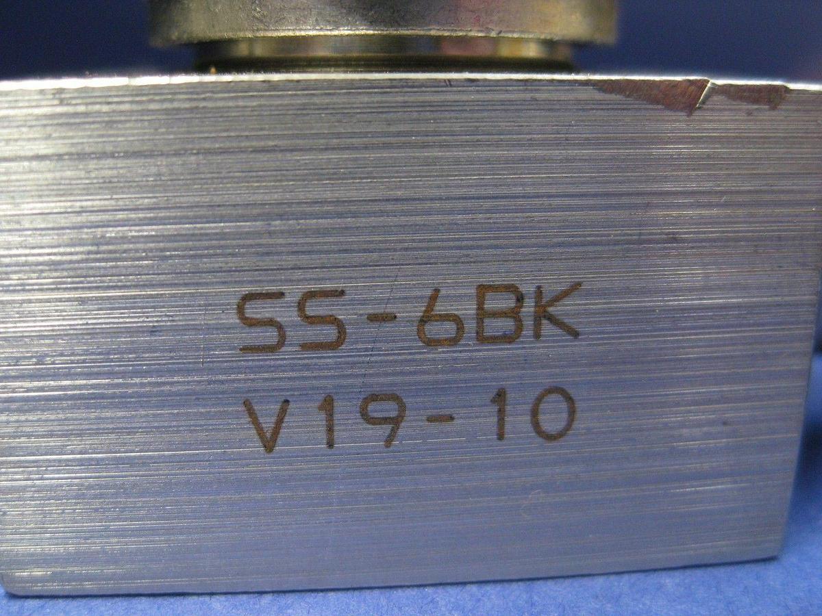 Used Swagelok SS-6BK-V19-1O Bellows Sealed Valve w/ NO Actuator, 1/2" FVCR, Used