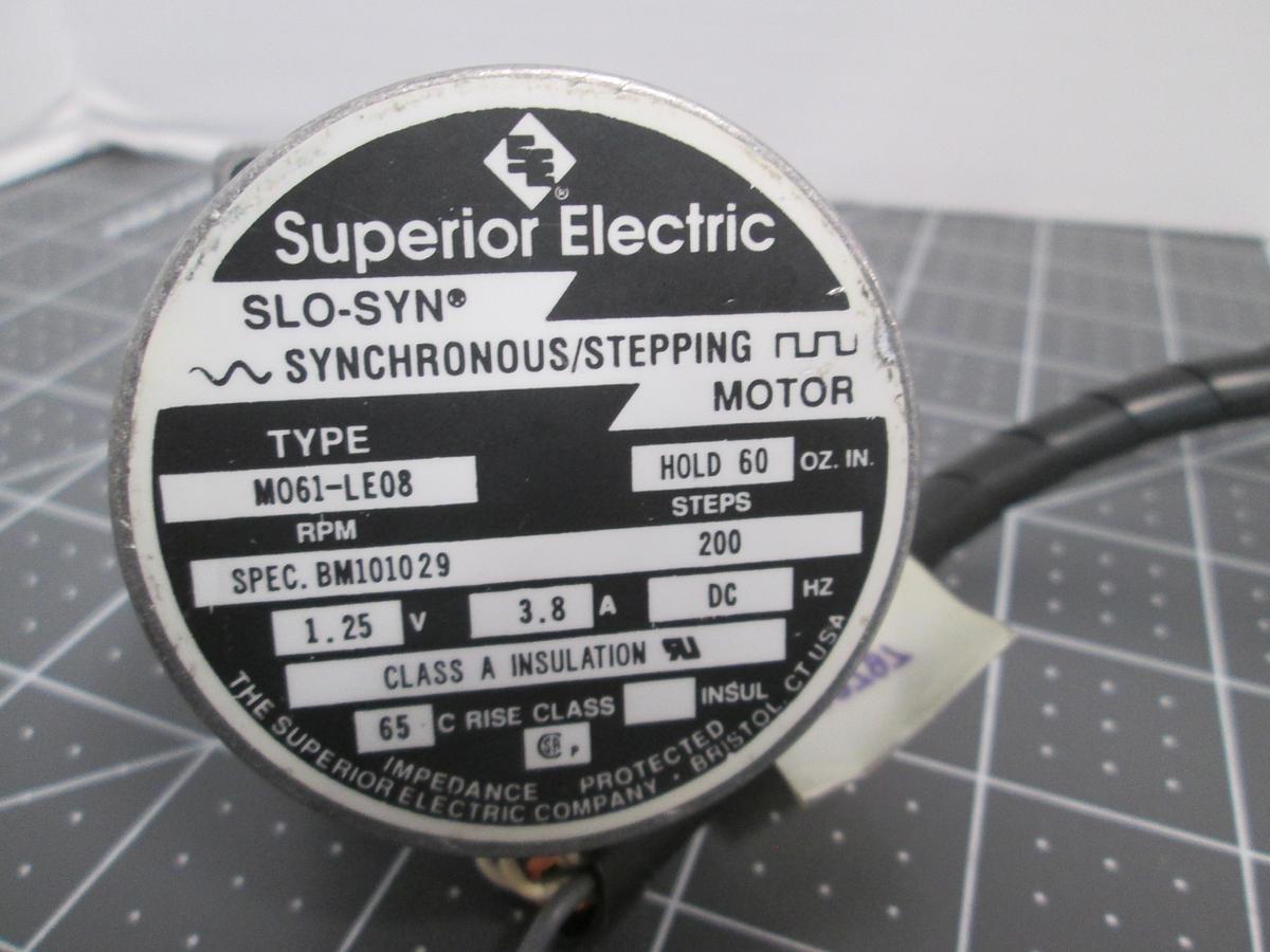 Used Superior Electric, SLO-SYN, M061-LE08, Stepper Motor 1.25VDC 3.8A 200 Steps