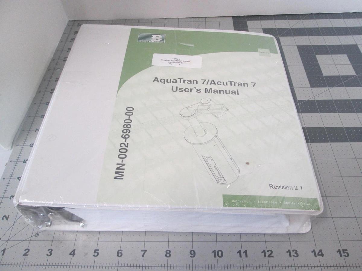 Brooks Automation, MN-002-6980-00, Aquatran 7/Acutran 7 User Manual, New