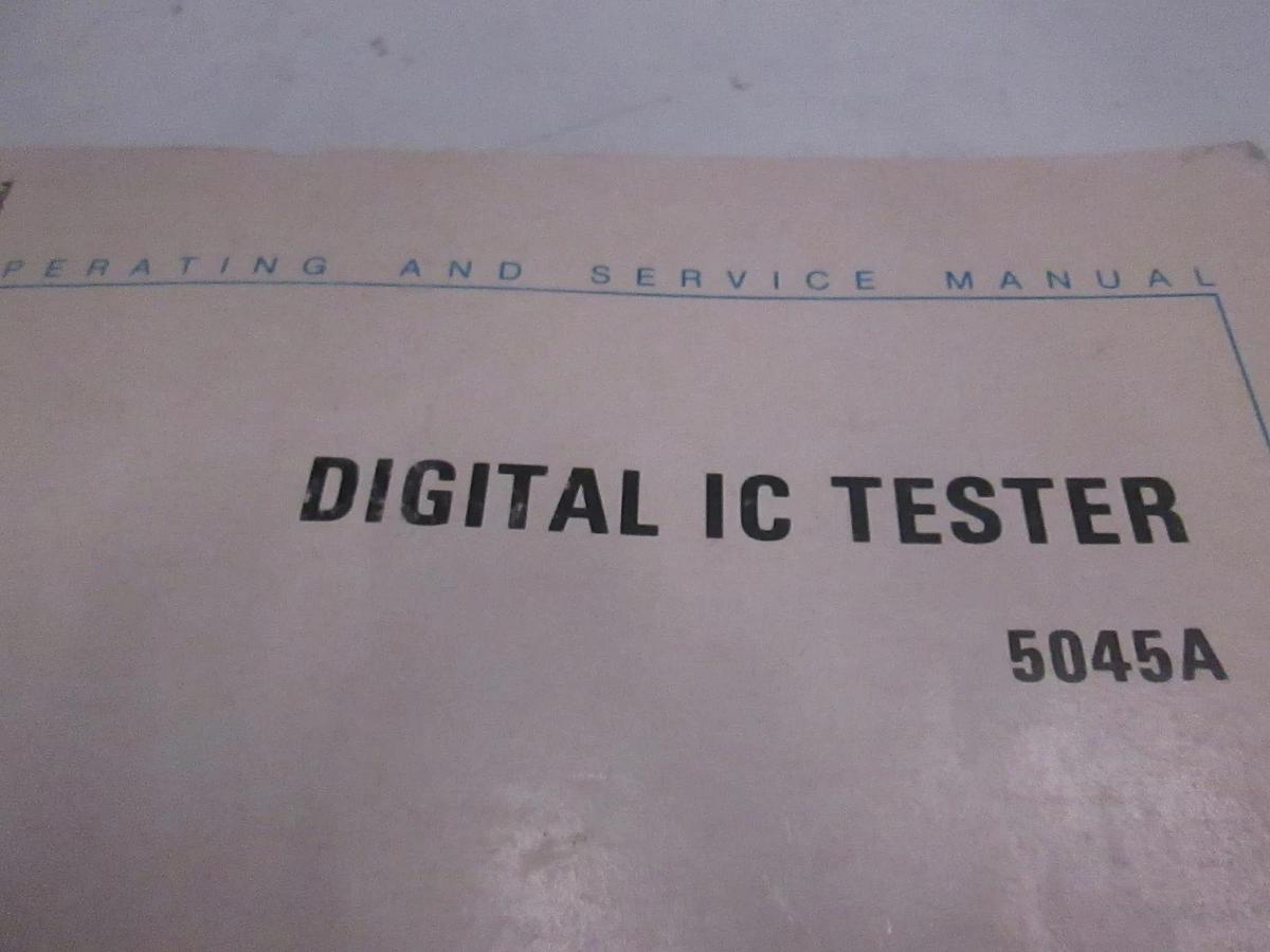 Used HP Digital IC Tester 5045A Operating and Service Manual, Used