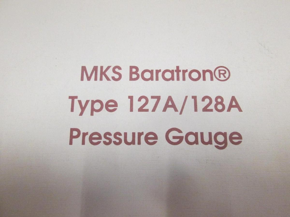 Used MKS, Type 127A/128A Pressure Gauge Instruction Manual, 110660-P1, Used