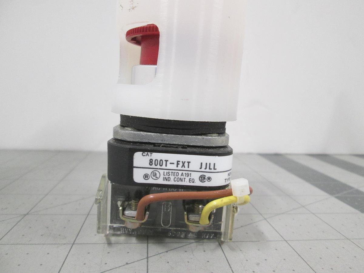 Used Allen-Bradley, 800T-FXT6JJLL,30MM, Push-Pull Twist Release Red PushButton, Used