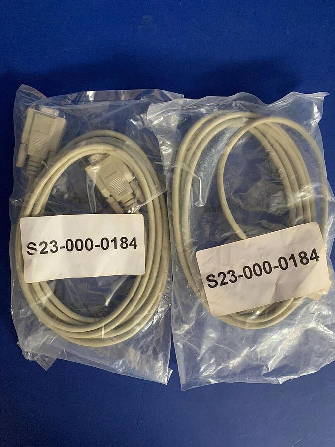 D-SUB Cable Assy with 9 Pin M/F Poly D-Sub Ports, Lot of 2 New