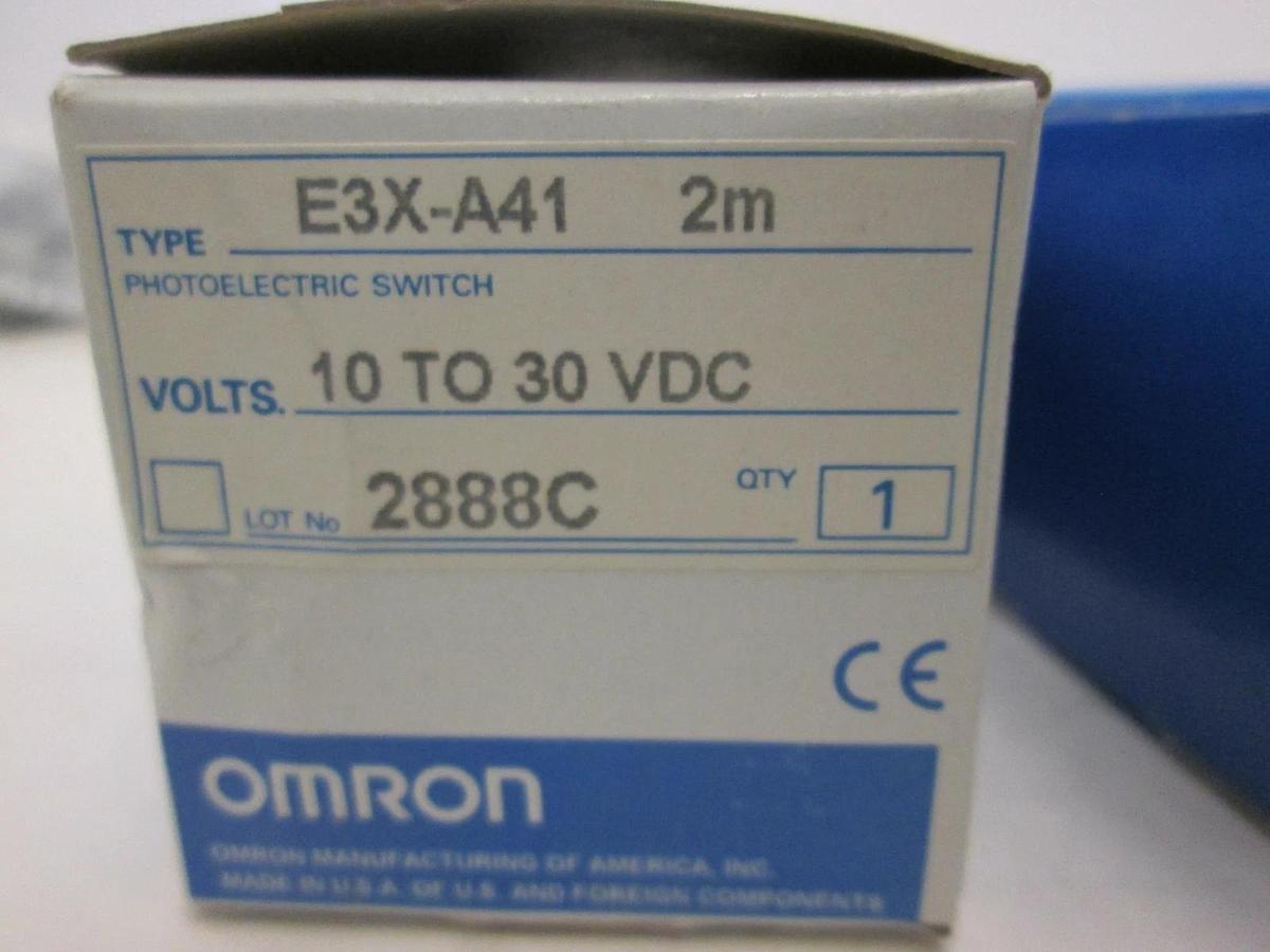 Omron, E3X-A41, Photoelectric Switch, New, Lot of 2