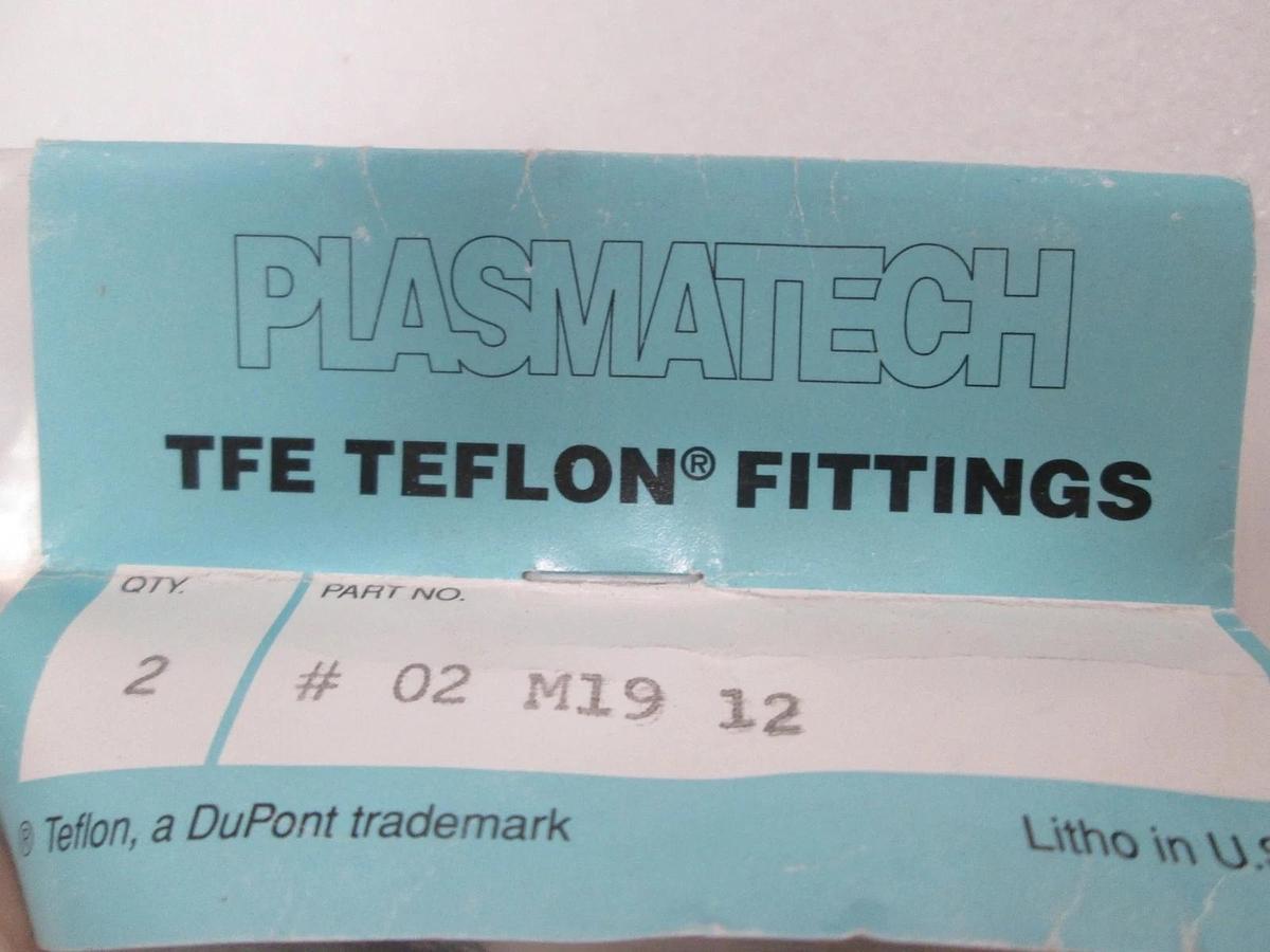 Plasmatech, 02M1912, TFE Teflon Fitting, New, Lot of 2