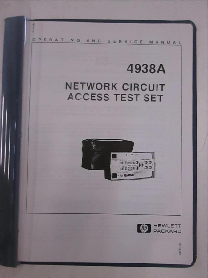 Used HP 4938A Network Circuit Access Test Set Operating and Service Manual, Used