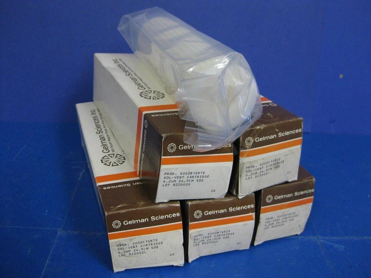 Gelman Sciences S002B1GRTE SOL-VENT Filter Cartridge, 10", 0.2um , New Lot of 5