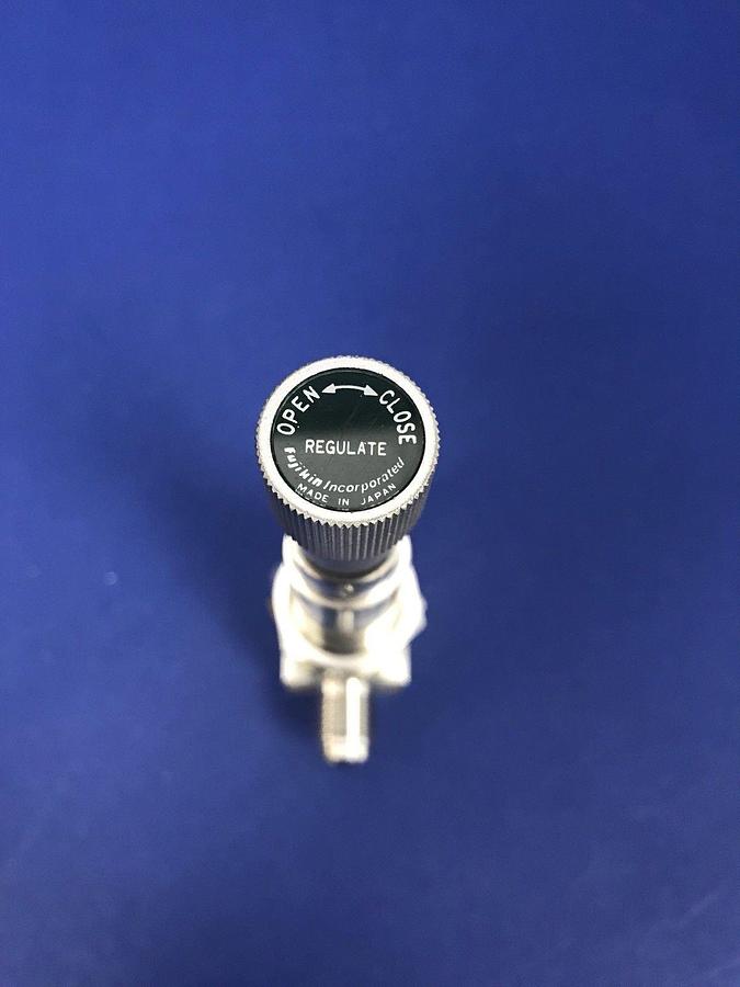Used FUJIKIN Metering Needle Valve, 1/4" MVCR, Used