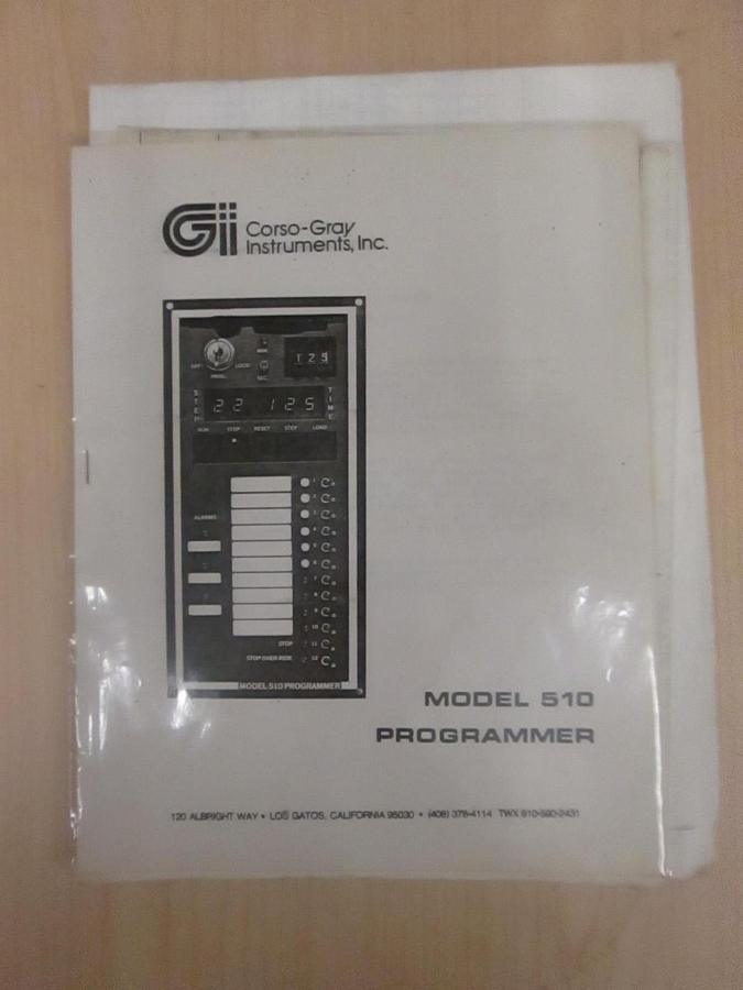 Used Corso-Gray Model 510 Programmer Manual, Used