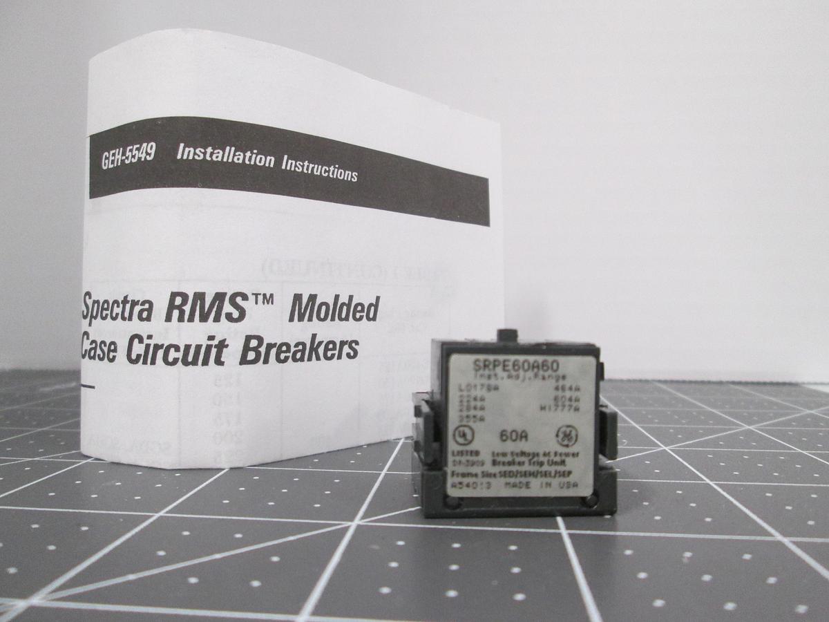 GE, SRPE60A60, Spectra RMS, 60A 480V Rating Plug SE150 MicroVersaTrip NEW