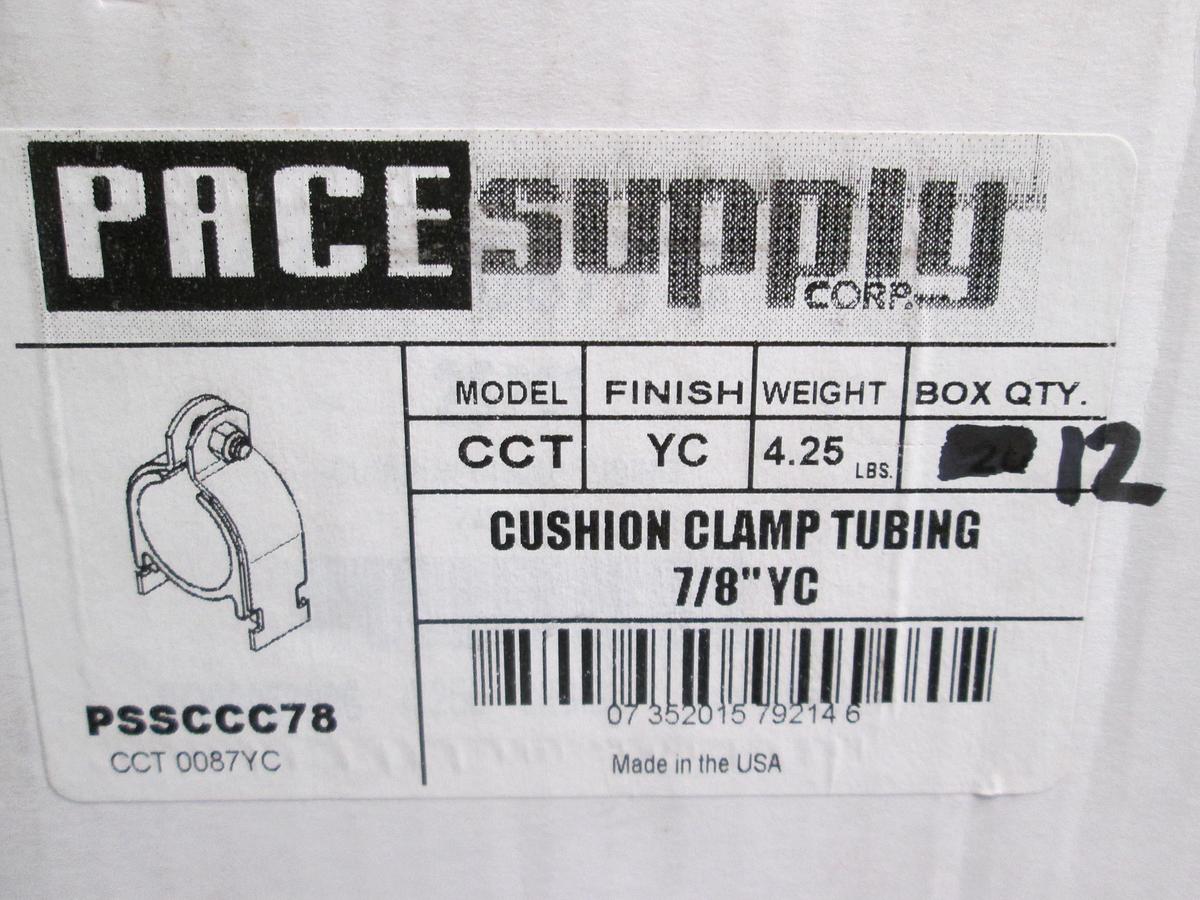 Pace Supply, PSCCC78, CCT 0087YC 7/8" YC, Cushion Clamp Tubing Lot of 12
