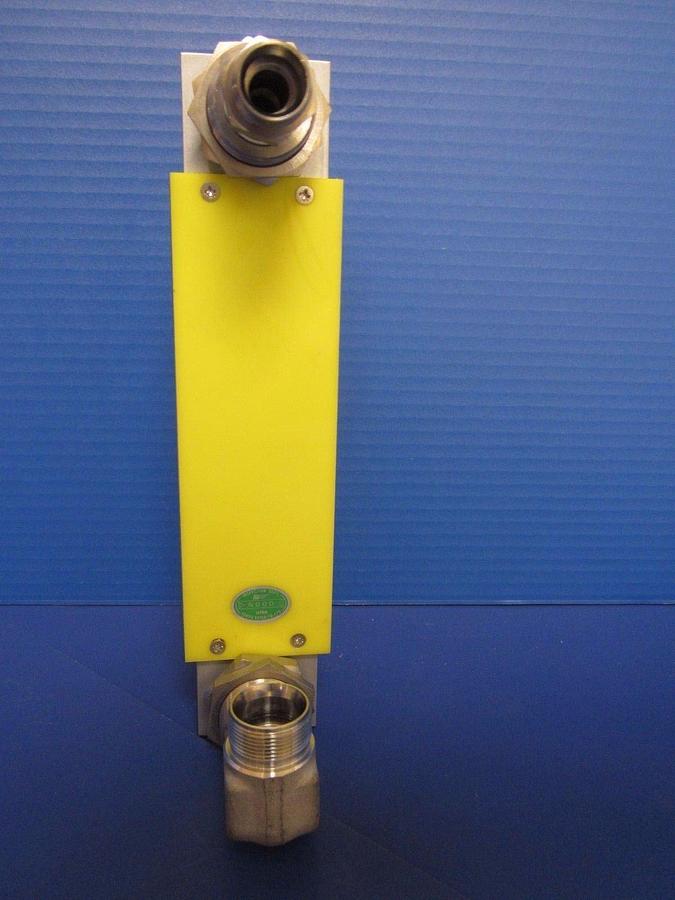 Used TOKYO KEISO 15-1.5 l/min Purgemeter with 3/4" and 1" Connection Fittings