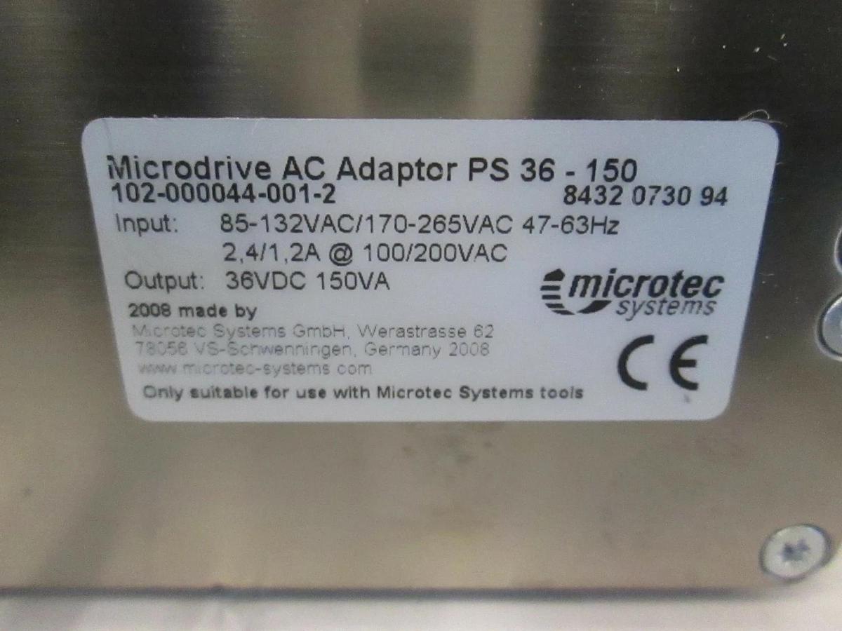 Used Microtec Systems, Microdrive AC Adaptor PS 36-150, Used