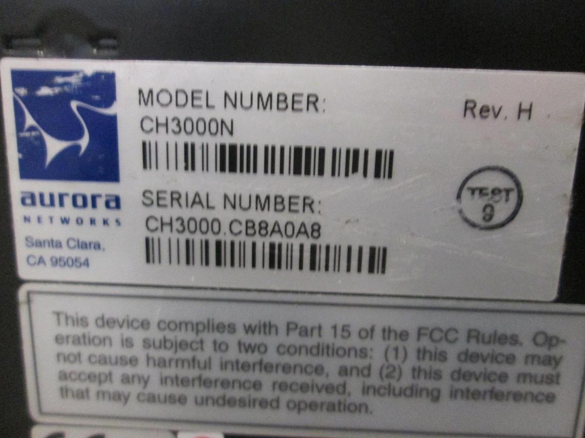 Used Aurora, Model CH3000N, 16/8 Slot Chassis w/ 1 PS3005D Power Supply, Used