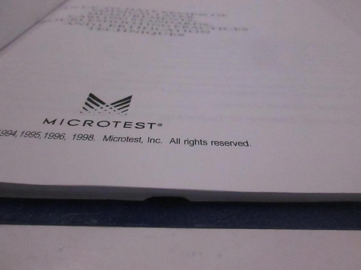 Used Microtest Field Testing of High Performance Premise Cabling Techniques, Used