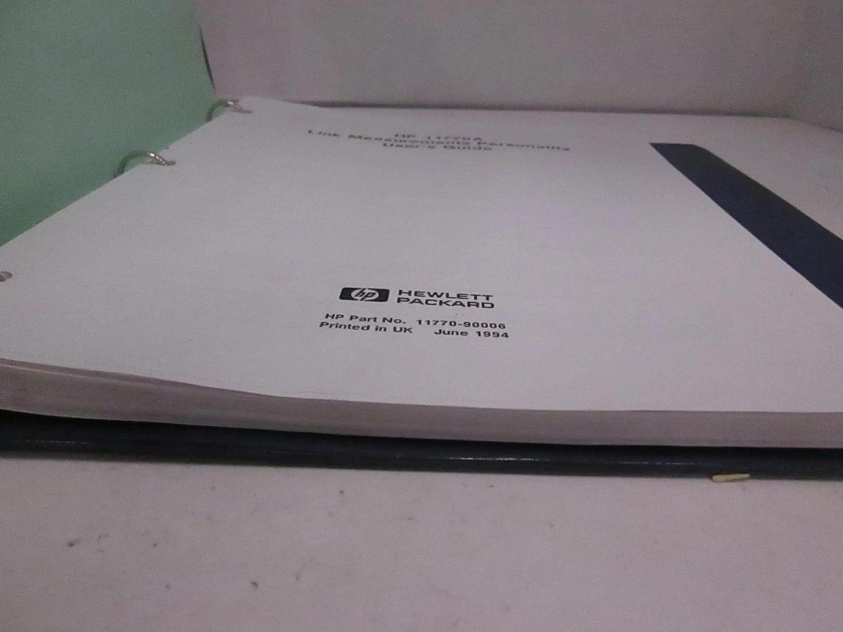 Used HP 11770A Link Measurements Personality User's Guide, Used