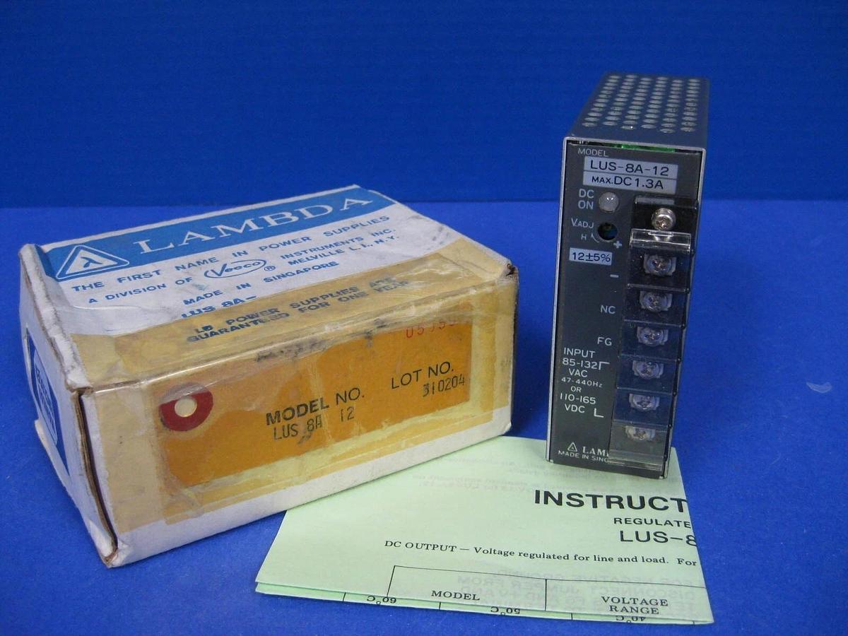 Lambda LUS-8A-12, Power Supply, 1.3 A, 85-132VAC or 110-165VDC, NEW in BOX