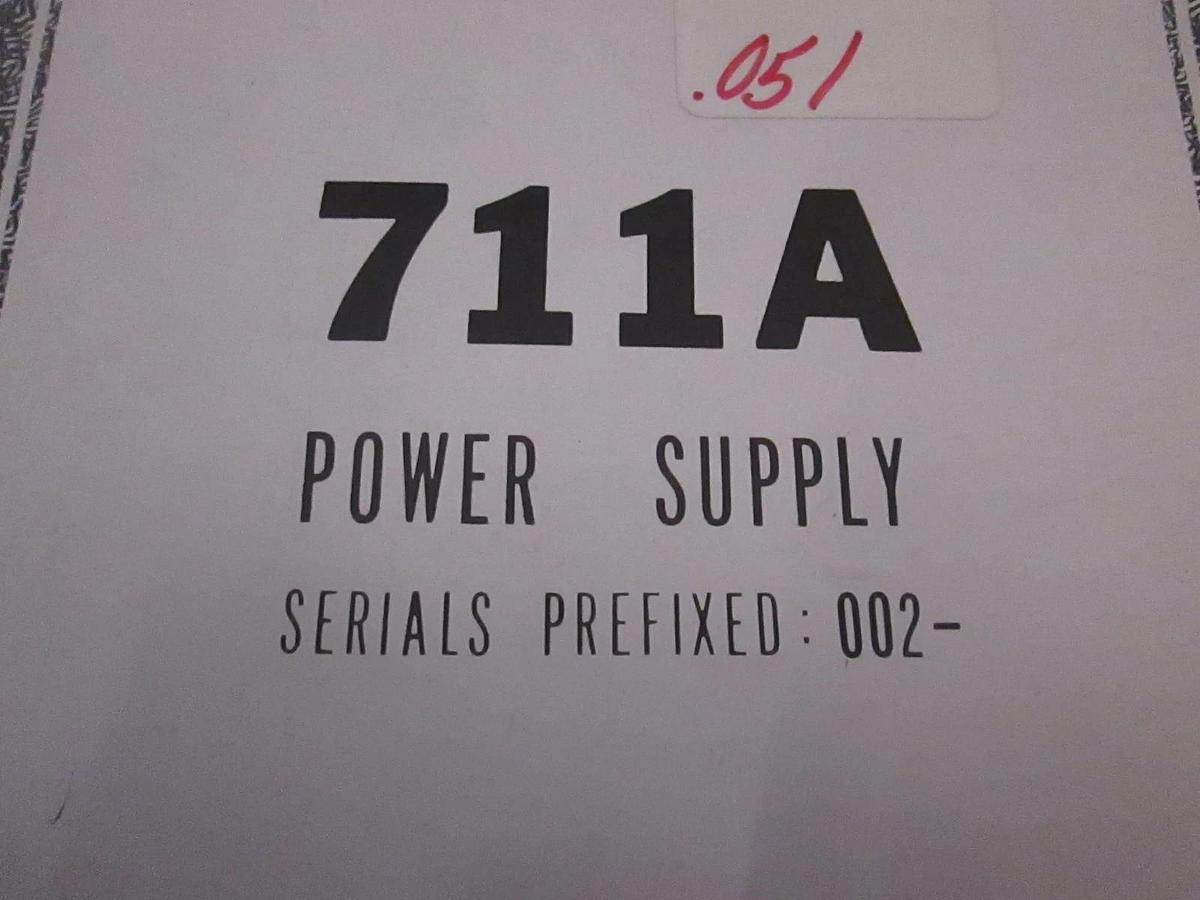 Used HP Model 711A Power Supply Operating and Service Manual, Used