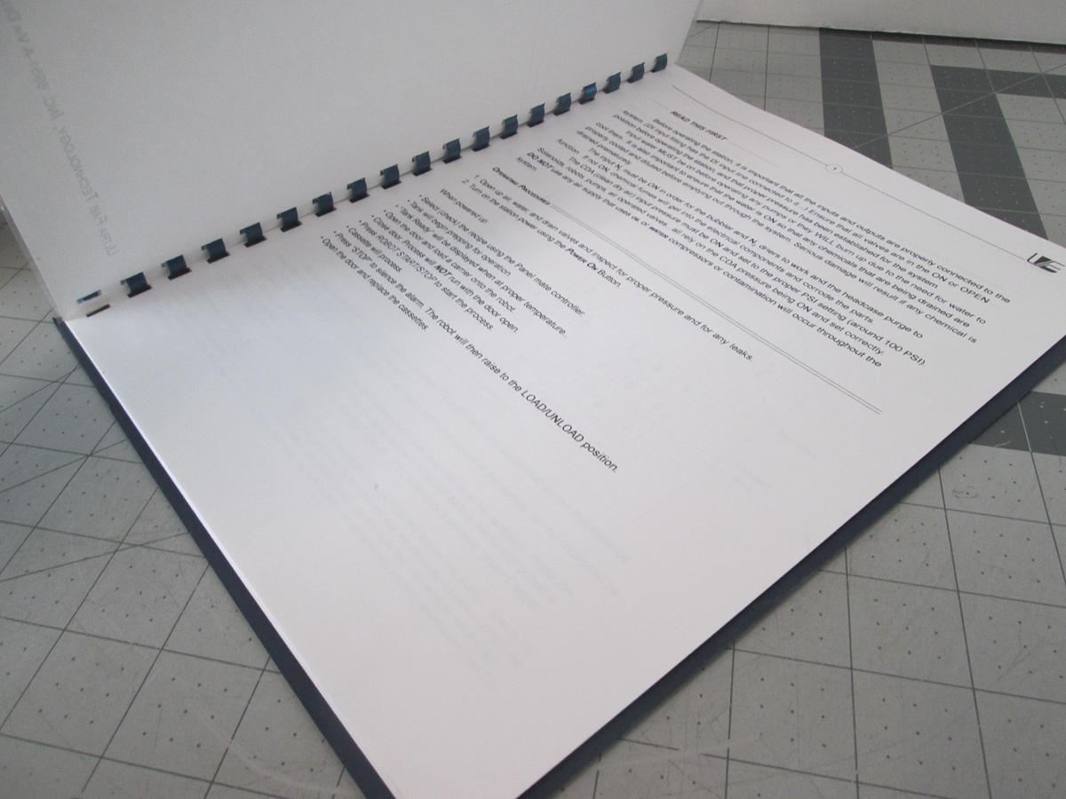 Used Ultra Fab Tech, RAS 072, Sensor Oxide Etch Wet Process Station, Operations Manual, 13569, Used