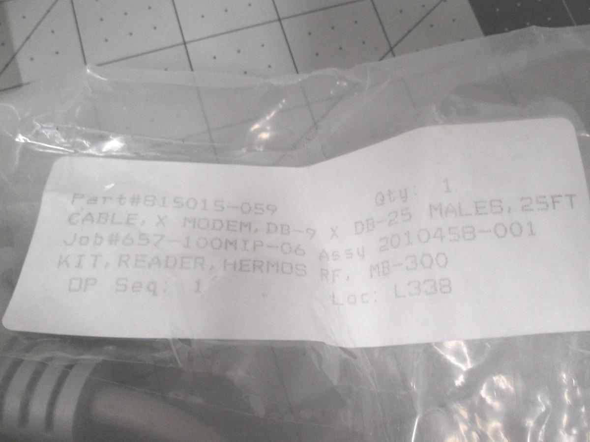 Used Cable, X, Modem, 815015-059, 25ft Male, New