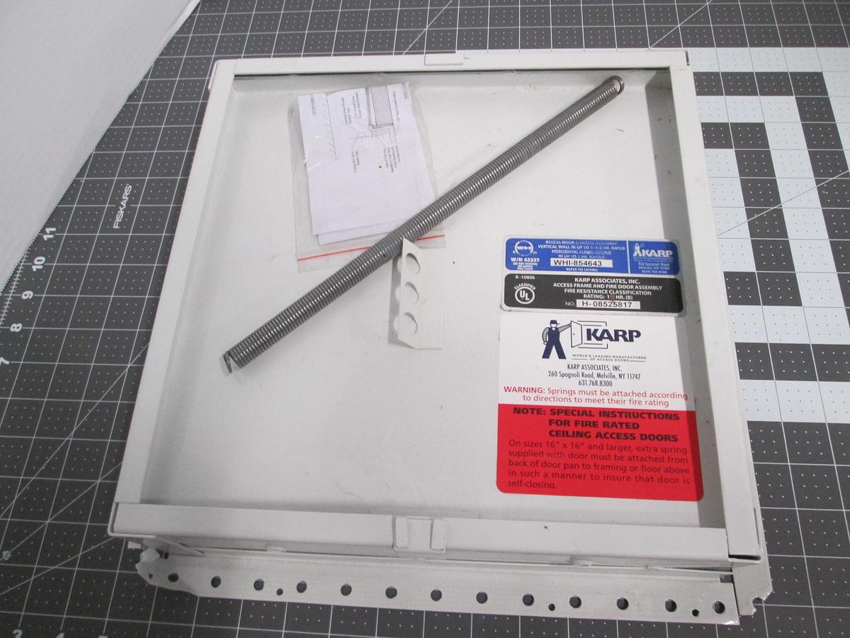 KARP Associates Fire Rated Access Door Frame Assembly W/N 43337 WHI-854643 UL