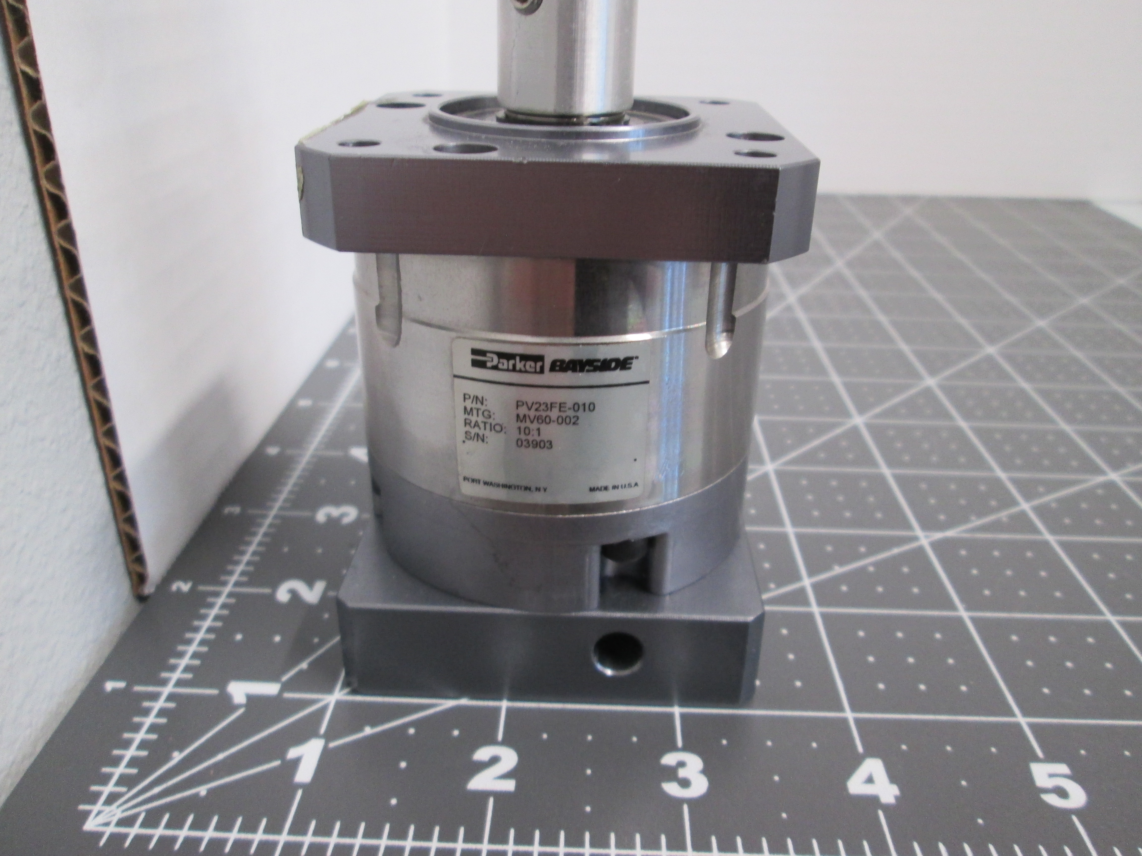 Used Parker Bayside PV23FE-010 Inline Planetary Gearhead Gearbox 10:1 Ratio NEMA23